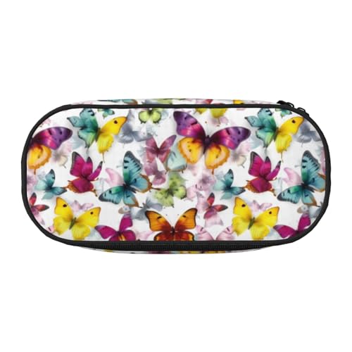 WYCZHY Federmäppchen mit Schmetterlingsmotiv, hohe Kapazität, Federmäppchen, Organizer, ästhetisches Zubehör für Erwachsene, Schwarz , Einheitsgröße, Taschen-Organizer von WYCZHY