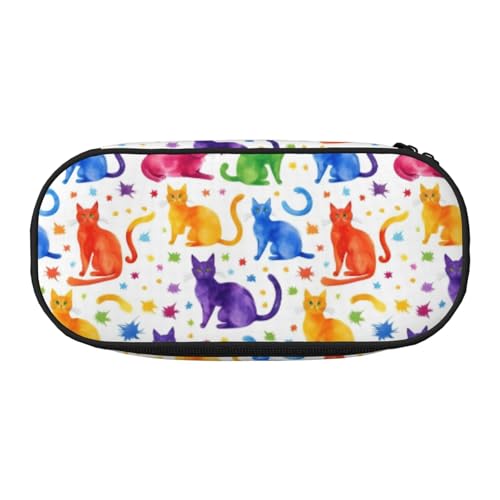 WYCZHY Federmäppchen mit Schmetterlingsmotiv und Katze, hohe Kapazität, Federmäppchen, Organizer, Federmäppchen, ästhetisches Zubehör für Erwachsene, Schwarz , Einheitsgröße, Taschen-Organizer von WYCZHY