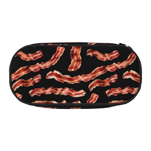 WYCZHY Federmäppchen mit Speckmuster, hohe Kapazität, Federmäppchen, Organizer, Federmäppchen, ästhetisches Zubehör für Erwachsene, Schwarz , Einheitsgröße, Taschen-Organizer von WYCZHY