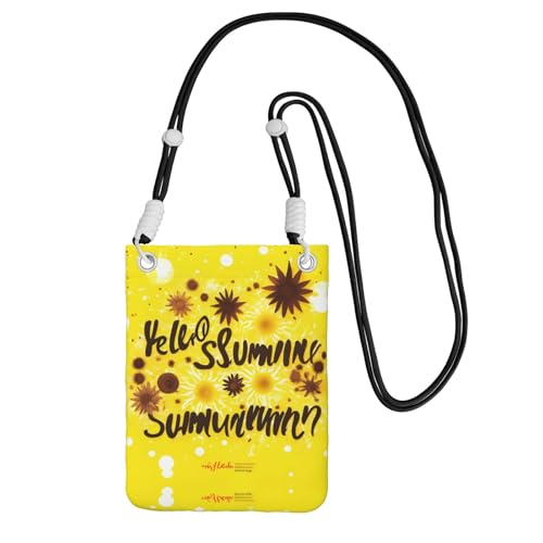 WYCZHY Goodlooking Hello Nice Sunshines Handy-Tasche mit Schulterriemen für Handy, Reisepass, Geldbörse, Schwarz , Einheitsgröße von WYCZHY