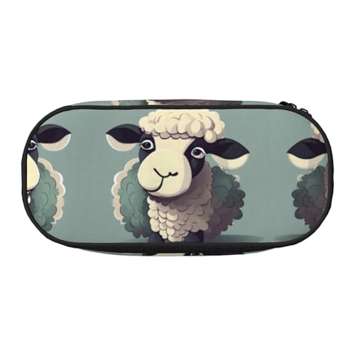 WYCZHY Lamb Federmäppchen mit hoher Kapazität, Federmäppchen, Organizer, Federmäppchen, ästhetisches Zubehör für Erwachsene, Schwarz , Einheitsgröße, Taschen-Organizer von WYCZHY