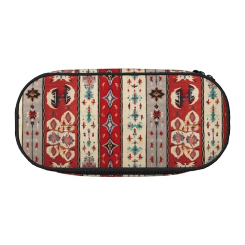 WYCZHY Navaho-Stil Federmäppchen mit hoher Kapazität, Federmäppchen, Organizer, Federmäppchen, ästhetisches Zubehör für Erwachsene, Schwarz , Einheitsgröße, Taschen-Organizer von WYCZHY