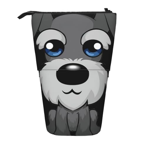 WYCZHY Niedliches Federmäppchen mit Schnauzer-Motiv, geräumiges Federmäppchen, Stifte-Tasche für Arbeit, Büro, Künstler, Schwarz , Einheitsgröße, Taschen-Organizer WYCZHY Niedliches Federmäppchen mit Schnauzer-Motiv, geräumiges Federmäppchen, Stifte-Tasche für Arbeit, Büro, Künstler, Schwarz , Einheitsgröße, Taschen-Organizer von WYCZHY