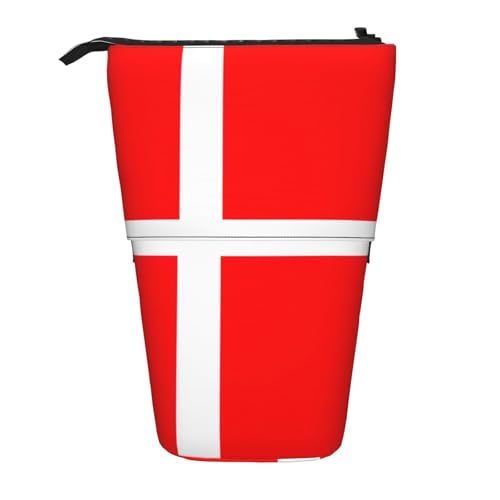 WYCZHY Niedliches Federmäppchen mit dänischer Flagge, geräumiges Federmäppchen für Arbeit, Büro, Künstler, Schwarz , Einheitsgröße, Taschen-Organizer WYCZHY Niedliches Federmäppchen mit dänischer Flagge, geräumiges Federmäppchen für Arbeit, Büro, Künstler, Schwarz , Einheitsgröße, Taschen-Organizer von WYCZHY