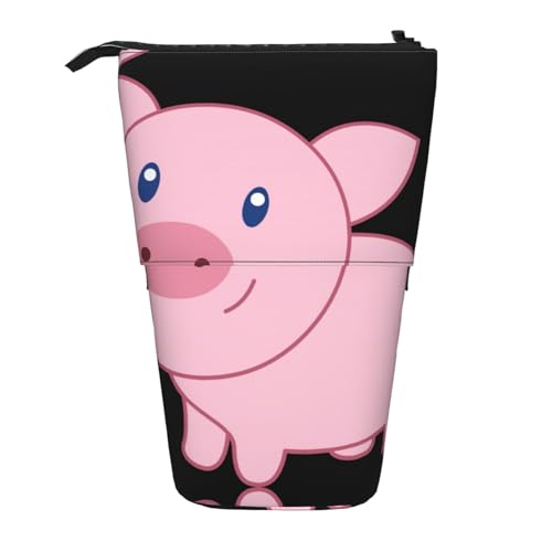 WYCZHY Niedliches Schweinchen-Federmäppchen, geräumige Stifteetui, Stifte-Tasche für Arbeit, Büro, Künstlerbedarf, Schwarz , Einheitsgröße, Taschen-Organizer WYCZHY Niedliches Schweinchen-Federmäppchen, geräumige Stifteetui, Stifte-Tasche für Arbeit, Büro, Künstlerbedarf, Schwarz , Einheitsgröße, Taschen-Organizer von WYCZHY