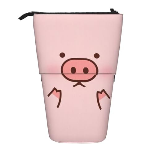 WYCZHY Niedliches Schweinchen-Federmäppchen, geräumige Stifteetui, Stifte-Tasche für Arbeit, Büro, Künstlerbedarf, Schwarz , Einheitsgröße, Taschen-Organizer WYCZHY Niedliches Schweinchen-Federmäppchen, geräumige Stifteetui, Stifte-Tasche für Arbeit, Büro, Künstlerbedarf, Schwarz , Einheitsgröße, Taschen-Organizer von WYCZHY