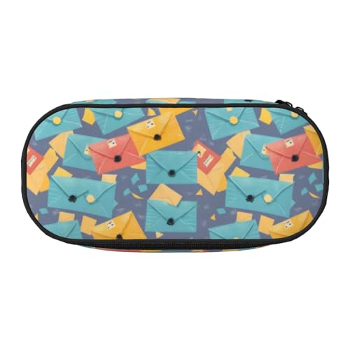 WYCZHY Postal Stationery Federmäppchen mit hoher Kapazität, Federmäppchen, Organizer, Federmäppchen, ästhetisches Zubehör für Erwachsene, Schwarz , Einheitsgröße, Taschen-Organizer von WYCZHY