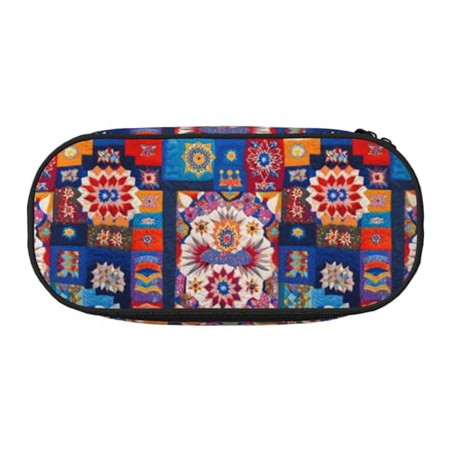 WYCZHY Retro Flowwer Federmäppchen, hohe Kapazität, Federmäppchen, Organizer, Federmäppchen, ästhetisches Zubehör für Erwachsene, Schwarz , Einheitsgröße, Taschen-Organizer von WYCZHY