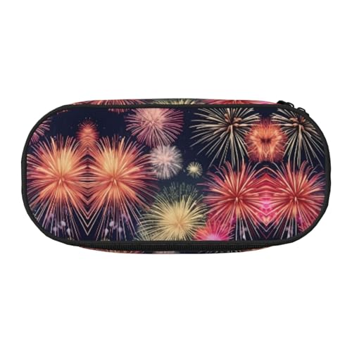 WYCZHY Schönes Feuerwerk-Federmäppchen, Federmäppchen, Federmäppchen, Organizer, Federmäppchen, ästhetisches Zubehör für Erwachsene, Schwarz , Einheitsgröße, Taschen-Organizer von WYCZHY
