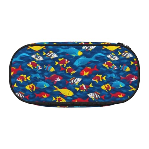 WYCZHY Shark Federmäppchen mit hoher Kapazität, Federmäppchen, Organizer, Federmäppchen, ästhetisches Zubehör für Erwachsene, Schwarz , Einheitsgröße, Taschen-Organizer von WYCZHY