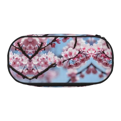WYCZHY Verlockendes Federmäppchen mit Kirschblüten, hohe Kapazität, Federmäppchen, Organizer, Stifteetui, ästhetisches Zubehör für Erwachsene, Schwarz , Einheitsgröße, Taschen-Organizer von WYCZHY