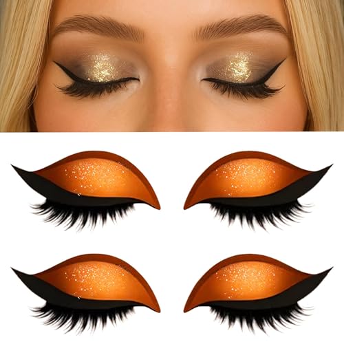 2 PCS Lazy Eye Shadow Eyelash Patch,2-in-1 Reusable Eyeshadow & Eyelash Makeup Stickers, Colorful Eyeshadow and Lash Sticker for All Eye Shapes (B) von WYDDSX