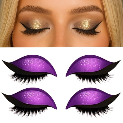 2 PCS Lazy Eye Shadow Eyelash Patch,2-in-1 Reusable Eyeshadow & Eyelash Makeup Stickers, Colorful Eyeshadow and Lash Sticker for All Eye Shapes (C) von WYDDSX