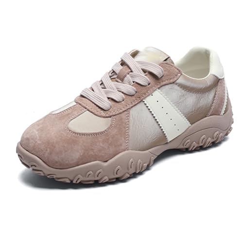 WYGGD Damen-Mode-Oxford-Sneakers mit 7 cm Höhenzunahme – Lässige Schnür-Sneakers mit Leichter Frühlings- und Herbst-Optik und farblich passendem Trend, vielseitige Flache Schuhe,Pink-39 WYGGD Damen-Mode-Oxford-Sneakers mit 7 cm Höhenzunahme – Lässige Schnür-Sneakers mit Leichter Frühlings- und Herbst-Optik und farblich passendem Trend, vielseitige Flache Schuhe,Pink-39 von WYGGD