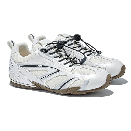 WYGGD Damenmode Oxford Retro-Sneaker - Lässige Schnürschuhe Leichte Frühlings- und Herbst-Sneaker Mit Farblich Passendem Trend, Vielseitige Flats,White-35 WYGGD Damenmode Oxford Retro-Sneaker - Lässige Schnürschuhe Leichte Frühlings- und Herbst-Sneaker Mit Farblich Passendem Trend, Vielseitige Flats,White-35 von WYGGD