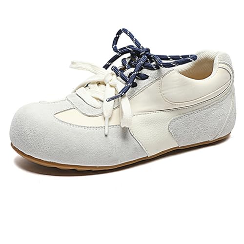 WYGGD Modische Mesh-Sneaker für Damen – lässige Schnürschuhe, leicht, atmungsaktiv, für Frühling und Herbst, Oxford-Sneaker mit farblich passendem Trend, vielseitige Flache Schuhe,Beige-39 WYGGD Modische Mesh-Sneaker für Damen – lässige Schnürschuhe, leicht, atmungsaktiv, für Frühling und Herbst, Oxford-Sneaker mit farblich passendem Trend, vielseitige Flache Schuhe,Beige-39 von WYGGD