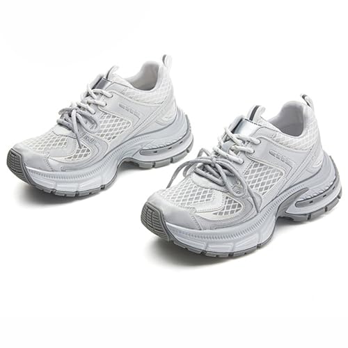 WYGGD Modische Mesh-Sneaker für Damen – lässige Schnürschuhe, leicht, atmungsaktiv, für Frühling und Herbst, Oxford-Sneaker mit farblich passendem Trend, vielseitige Flache Schuhe,Grey-39 WYGGD Modische Mesh-Sneaker für Damen – lässige Schnürschuhe, leicht, atmungsaktiv, für Frühling und Herbst, Oxford-Sneaker mit farblich passendem Trend, vielseitige Flache Schuhe,Grey-39 von WYGGD