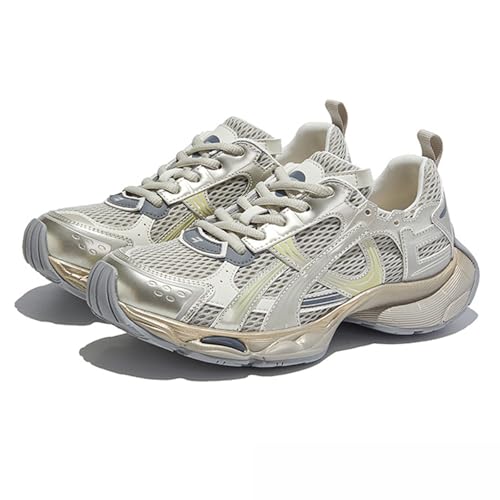 WYGGD Modische Oxford-Sneaker für Damen – lässige Schnürschuhe, leicht, superweich, für Frühling und Herbst, mit farblich passendem Trend, vielseitige Flache Schuhe,Gold-36 WYGGD Modische Oxford-Sneaker für Damen – lässige Schnürschuhe, leicht, superweich, für Frühling und Herbst, mit farblich passendem Trend, vielseitige Flache Schuhe,Gold-36 von WYGGD