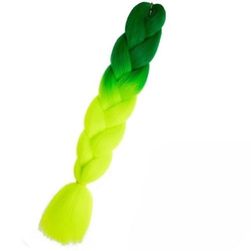 24" Synthetisches Flechthaar Ombre Flechthaar Jumbo-Zopfhaarverlängerung für Frauen Hunderte von Farben DIY-Haar-B43-24 Zoll von WYLZBA