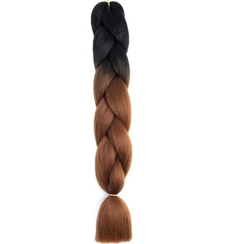 24 Zoll Jumbo Braids Extensions Synthetisches Flechthaar Afro Ombre Farbe Haar für Kinder Braid-B29-24inches von WYLZBA