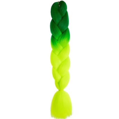 24 Zoll Jumbo Braids Extensions Synthetisches Flechthaar Afro Ombre Farbe Haar für Kinder Braid-B43-24inches von WYLZBA