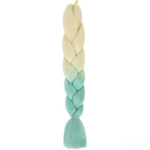 24 Zoll Jumbo Braids Extensions Synthetisches Flechthaar Afro Ombre Farbe Haar für Kinder Braid-B61-24inches von WYLZBA