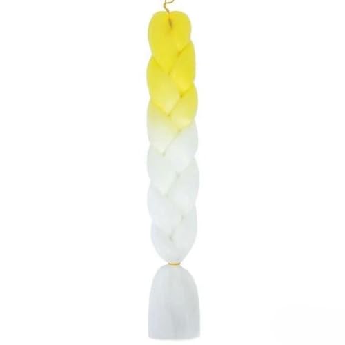 24 Zoll Jumbo Braids Extensions Synthetisches Flechthaar Afro Ombre Farbe Haar für Kinder Braid-B80-24inches von WYLZBA