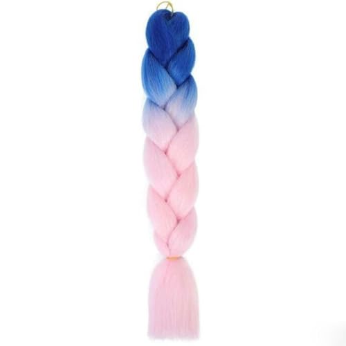 24 Zoll Jumbo Braids Extensions Synthetisches Flechthaar Afro Ombre Farbe Haar für Kinder Braid-B94-24inches von WYLZBA