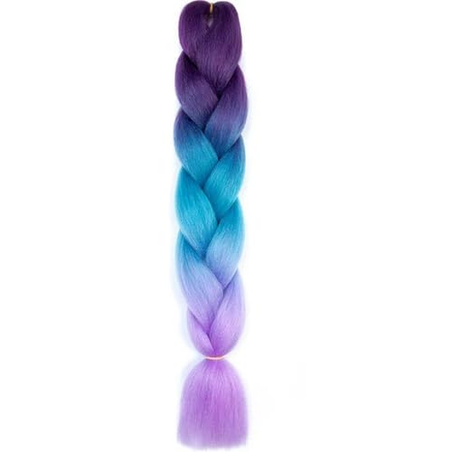 24 Zoll Jumbo Braids Extensions Synthetisches Flechthaar Afro Ombre Farbe Haar für Kinder Braid-C26-24inches von WYLZBA