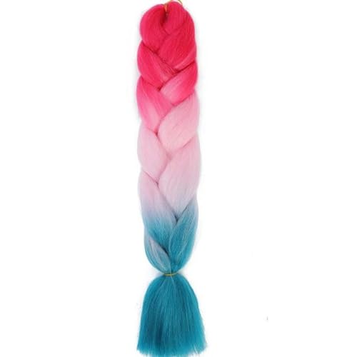 24 Zoll Jumbo Braids Extensions Synthetisches Flechthaar Afro Ombre Farbe Haar für Kinder Braid-C33-24inches von WYLZBA
