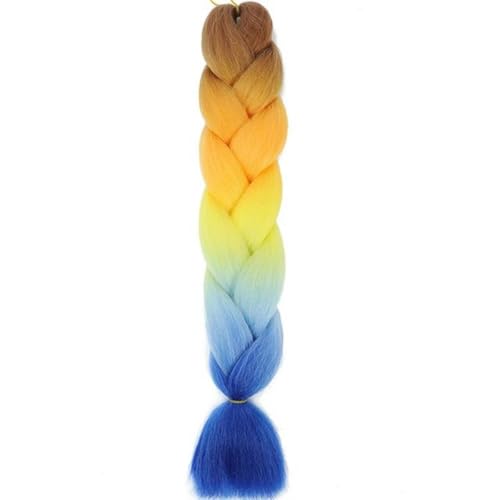 24 Zoll Jumbo Braids Extensions Synthetisches Flechthaar Afro Ombre Farbe Haar für Kinder Braid-E10-24inches 24 Zoll Jumbo Braids Extensions Synthetisches Flechthaar Afro Ombre Farbe Haar für Kinder Braid-E10-24inches von WYLZBA