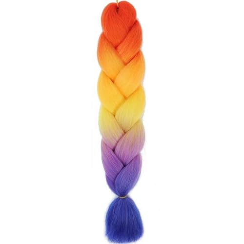 24 Zoll Jumbo Braids Extensions Synthetisches Flechthaar Afro Ombre Farbe Haar für Kinder Braid-E2-24inches 24 Zoll Jumbo Braids Extensions Synthetisches Flechthaar Afro Ombre Farbe Haar für Kinder Braid-E2-24inches von WYLZBA