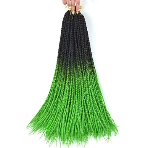 24 Zoll Twist Crochet Braids Dünne Twists für Frauen Blau Ombre Synthetische Flechthaarverlängerungen für den Alltag-1-24 Zoll 30 Stränge von WYLZBA