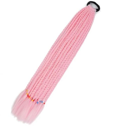 Bunter Zopf Kunsthaar Pferdeschwanz Seil Krawatte Mädchen Prinzessin Farbe Schwanz Perücke Kinder Styling Zubehör-A16 von WYLZBA