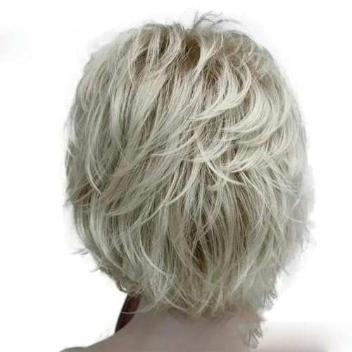 Damenperücke Schwarz/Weinrot Kurzes glattes gestuftes Haar Synthetische Vollperücke-15BT613-6inches von WYLZBA