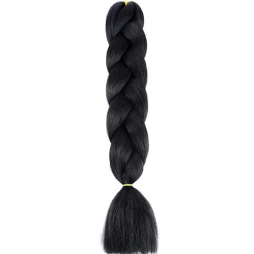 Jumbo Braid Synthetisches Flechthaar Ombre Jumbo-Haarverlängerung für Frauen DIY Haarzöpfe Rosa Lila Gelb-1-24 Zoll-1 Stück/Los von WYLZBA