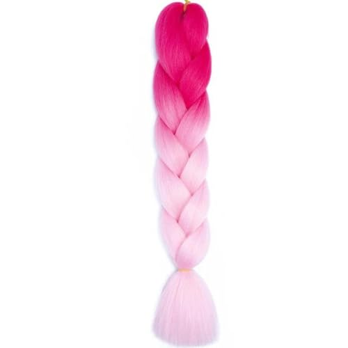Jumbo Braid Synthetisches Flechthaar Ombre Jumbo Haarverlängerung für Frauen DIY Haarzöpfe Rosa Lila Gelb-B40-24 Zoll-1 Stück/Los von WYLZBA