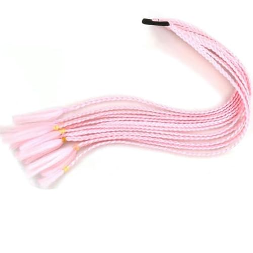 Synthetischer geflochtener Pferdeschwanz in Regenbogenfarben für Mädchen, elastisches Gummiband, 60 cm, Zopf, Pferdeschwanz-Haarverlängerung-16 von WYLZBA