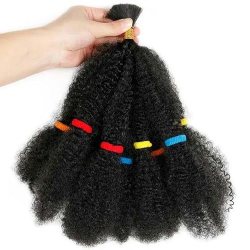 Zöpfe, Afro-Haar, verworren, in großen Mengen, Afro-Locken, Kunsthaar, kurz, 30,5 cm, gehäkelte Flechthaar-Verlängerungen für amerikanische afrikanische Frauen, natürliches Schwarz, 30,5 cm, 9 Stück/P von WYLZBA