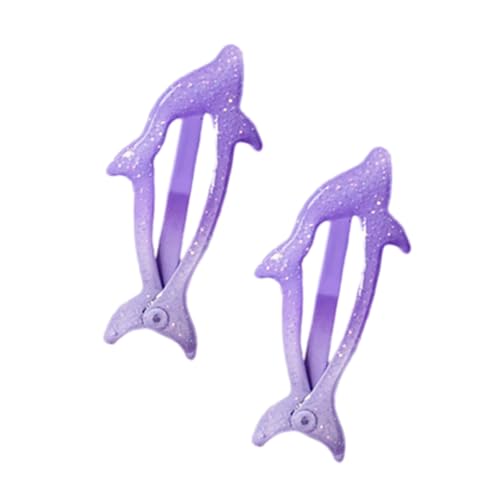 WYLZLKX 1 Paar Delfin-Kopfbedeckung, Kopfschmuck, seitliche Haarspangen, Haarspangen für Mädchen, Kinder, Lavendel von WYLZLKX