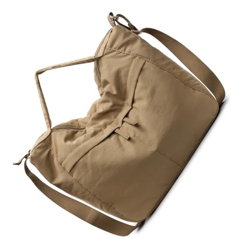 WYLZLKX Damen-Umhängetasche mit mehreren Taschen, einfarbig, Umhängetasche, Schultasche, Handtasche, großes Fassungsvermögen, Messenger-Tasche, Umhängetasche, khaki, about 27x40x13cm/10.63x15.75x5.12" von WYLZLKX