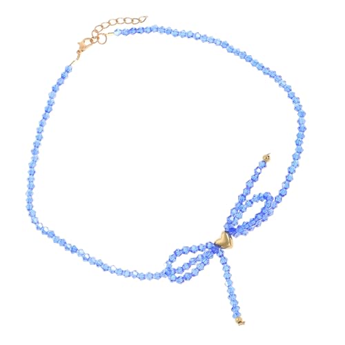 WYLZLKX Elegante Designs Halskette mit Kristall-Schmetterling und Schleife, Chain 41+5cm/16.14+1.97inch, Acryl von WYLZLKX