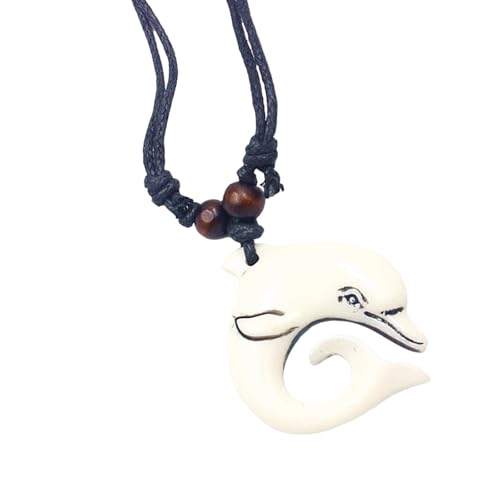 WYLZLKX Elegante Halskette mit Delfin-Anhänger aus Kunstharz, Approx.4.7x4cm/1.85x1.57in, Harz von WYLZLKX