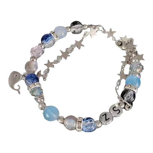 WYLZLKX Elegantes Perlenarmband Accessoire in Blau für modische Frauen und trendige Profis von WYLZLKX