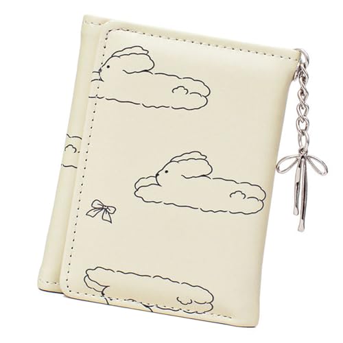 WYLZLKX Koreanische Stile Bowknot Kaninchen Geldbörse PU Leder kurze Geldbörsen Geldbörse Münzhalter und mehrere Kartenfächer, gelb, As Shown von WYLZLKX