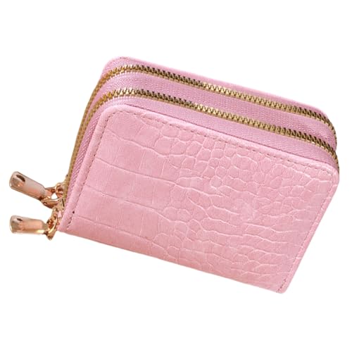 WYLZLKX Kurze Geldbörse mit geprägtem Muster für Damen, lässiger Kartenhalter aus PU-Leder mit doppeltem Reißverschluss, fuchsia, As Shown WYLZLKX Kurze Geldbörse mit geprägtem Muster für Damen, lässiger Kartenhalter aus PU-Leder mit doppeltem Reißverschluss, fuchsia, As Shown von WYLZLKX