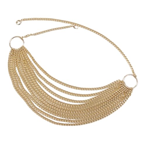 WYLZLKX Mehrschichtiger, dicker Taillengürtel für trendige Frauen, verstellbares Mode-Accessoire für Partys und Festivals, Gold von WYLZLKX