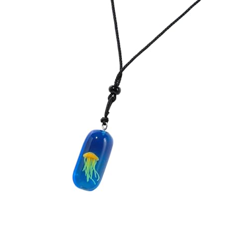 WYLZLKX Mehrzweck-Halskette mit leuchtendem Quallen-Anhänger mit elegantem Design, Pendant 3x1.5cm/1.18x0.59inch, Harz von WYLZLKX