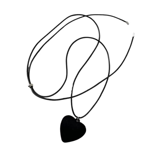 WYLZLKX Modische Herz-Halskette mit Seil, langer Hals, Schmuck, Pullover-Kette, geeignet, Length: Approx. 37.8inch(96cm), Beflockung von WYLZLKX