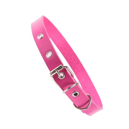 WYLZLKX Nightclub Halskette Cosplay Gothic Punk Rock Choker Kette Verstellbar PU Leder Halsband für Mode Jugend, approx. 1.5x43cm/0.59x16.93inch, Hautfarben von WYLZLKX